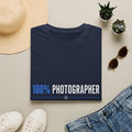 Photographer T-Shirt — “100% Photographer, 0% Generated”