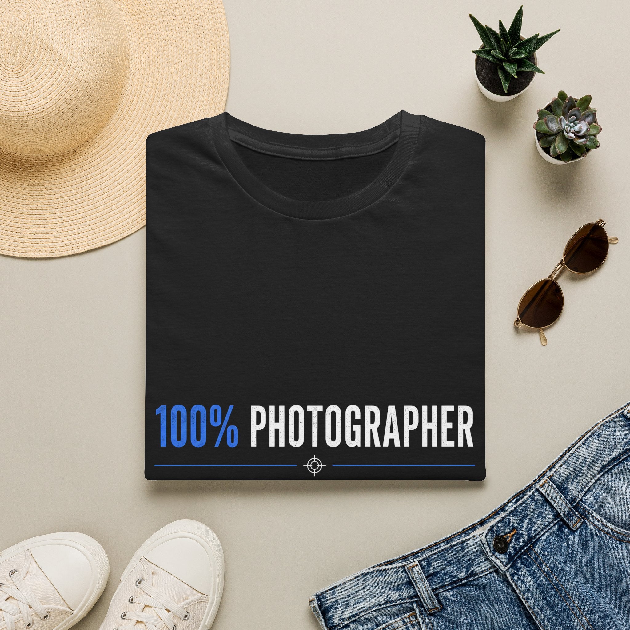 Photographer T-Shirt — “100% Photographer, 0% Generated”