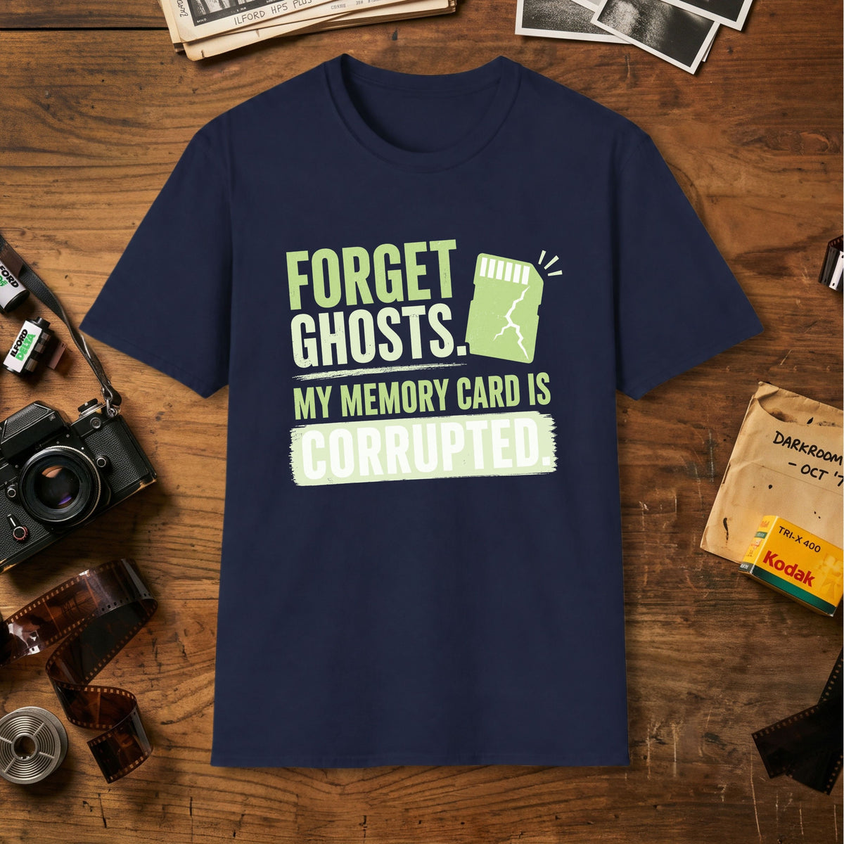 Forget Ghosts Memory Card T-Shirt