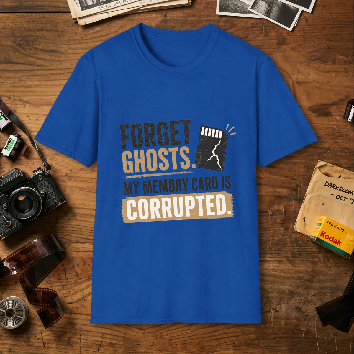 Forget Ghosts Memory Card T-Shirt