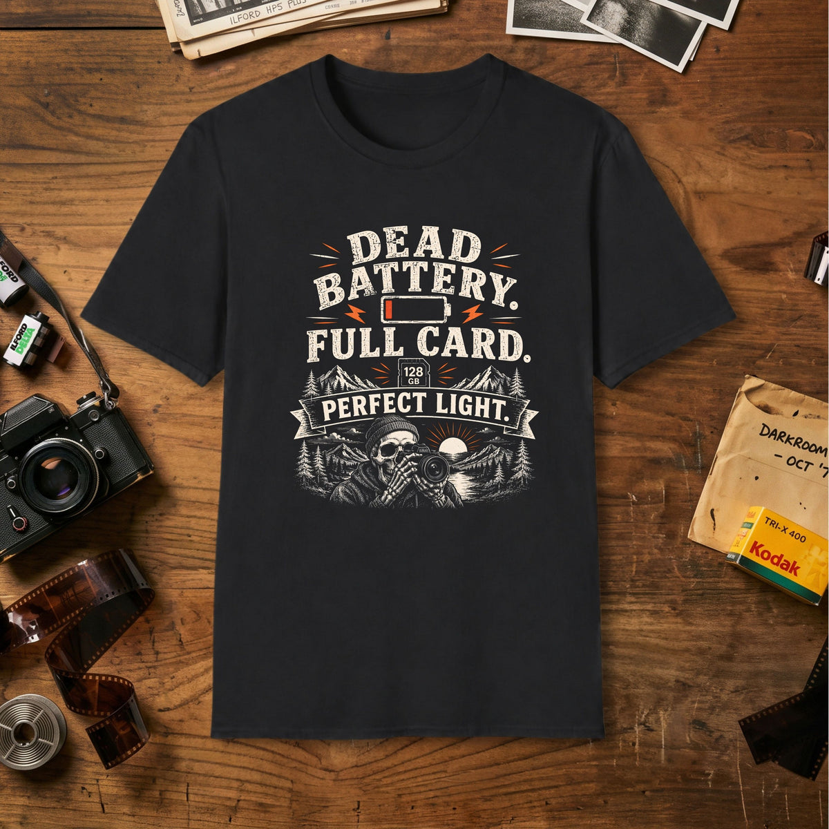 Dead Battery Full Card T-Shirt