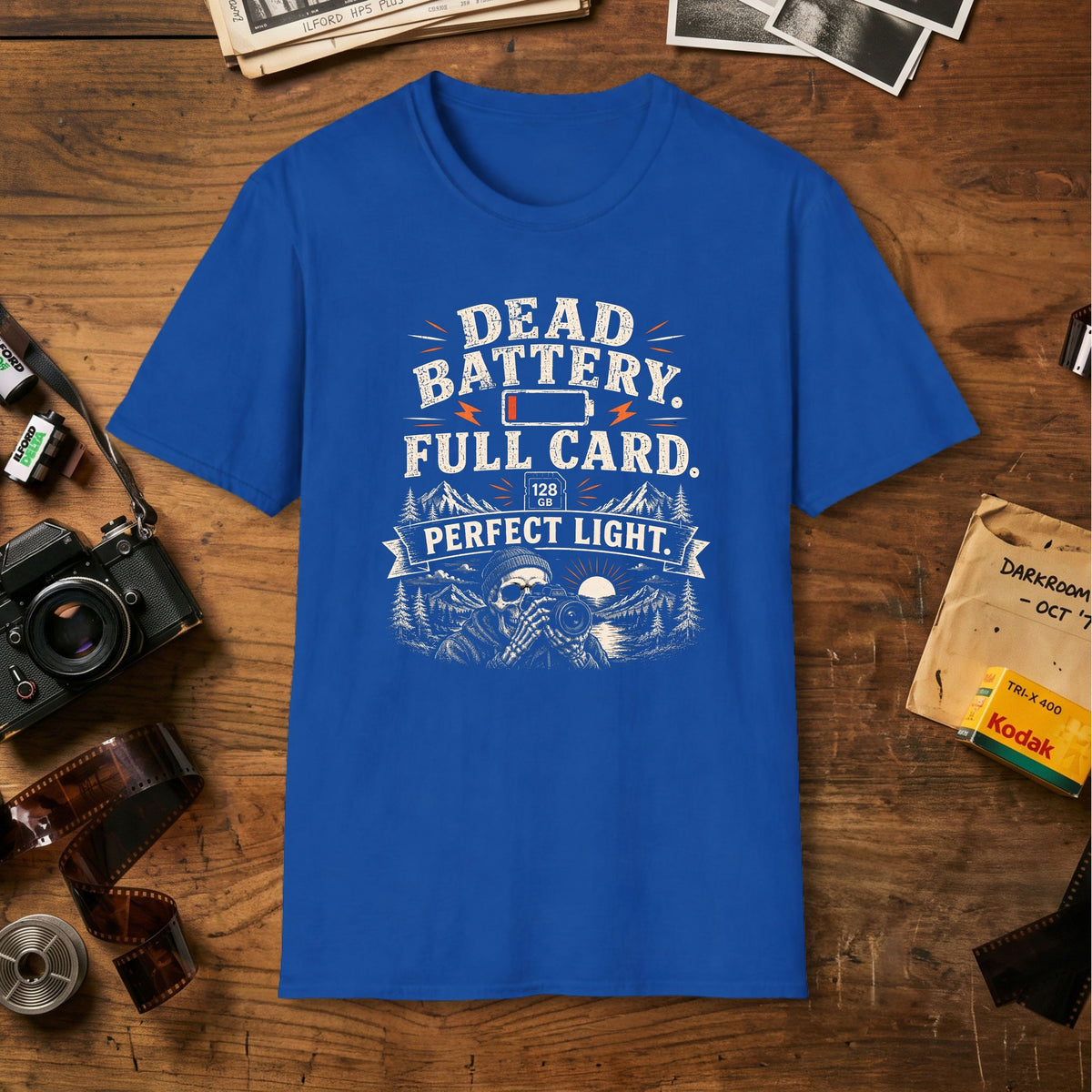 Dead Battery Full Card T-Shirt