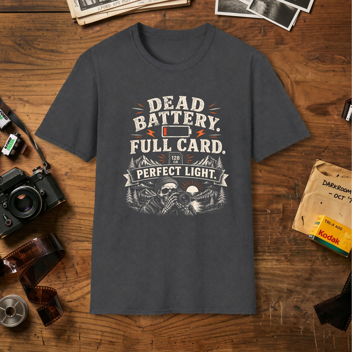 Dead Battery Full Card T-Shirt